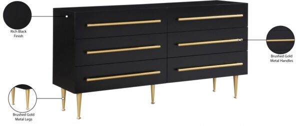 Marisol Wood Veneer And Iron Dresser