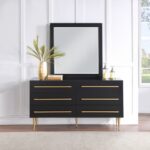 Marisol Wood Veneer And Iron Mirror