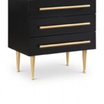 Marisol Wood Veneer And Iron Nightstand