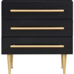 Marisol Wood Veneer And Iron Nightstand