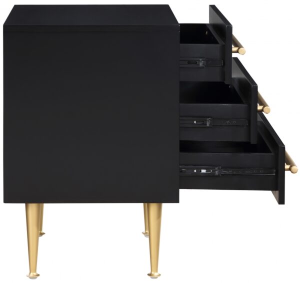 Marisol Wood Veneer And Iron Nightstand