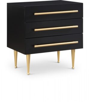Marisol Wood Veneer And Iron Nightstand