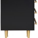 Marisol Wood Veneer And Iron Nightstand