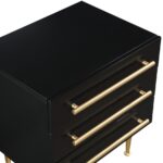 Marisol Wood Veneer And Iron Nightstand