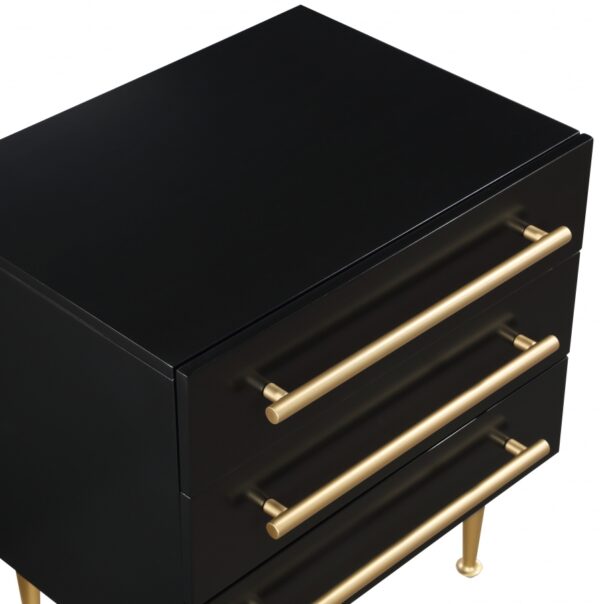 Marisol Wood Veneer And Iron Nightstand