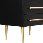 Marisol Wood Veneer And Iron Nightstand