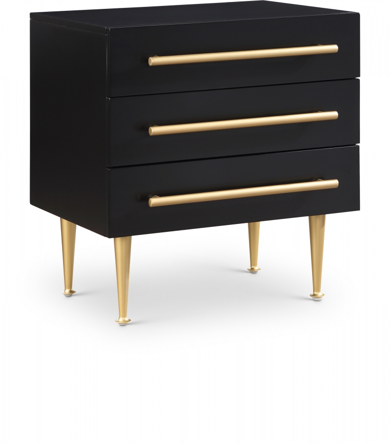 Marisol Wood Veneer And Iron Nightstand