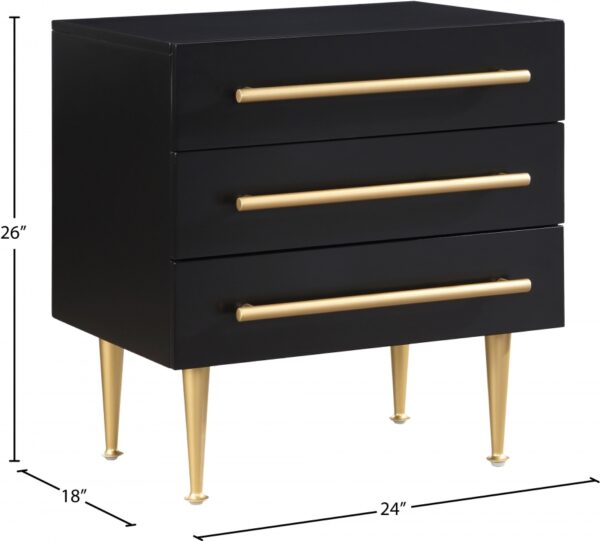 Marisol Wood Veneer And Iron Nightstand