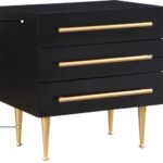 Marisol Wood Veneer And Iron Nightstand