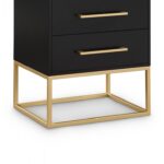 Maxine Wood Veneer And Iron Nightstand