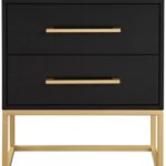 Maxine Wood Veneer And Iron Nightstand