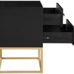 Maxine Wood Veneer And Iron Nightstand
