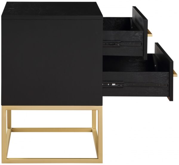 Maxine Wood Veneer And Iron Nightstand