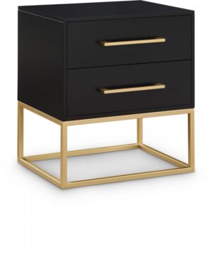 Maxine Wood Veneer And Iron Nightstand