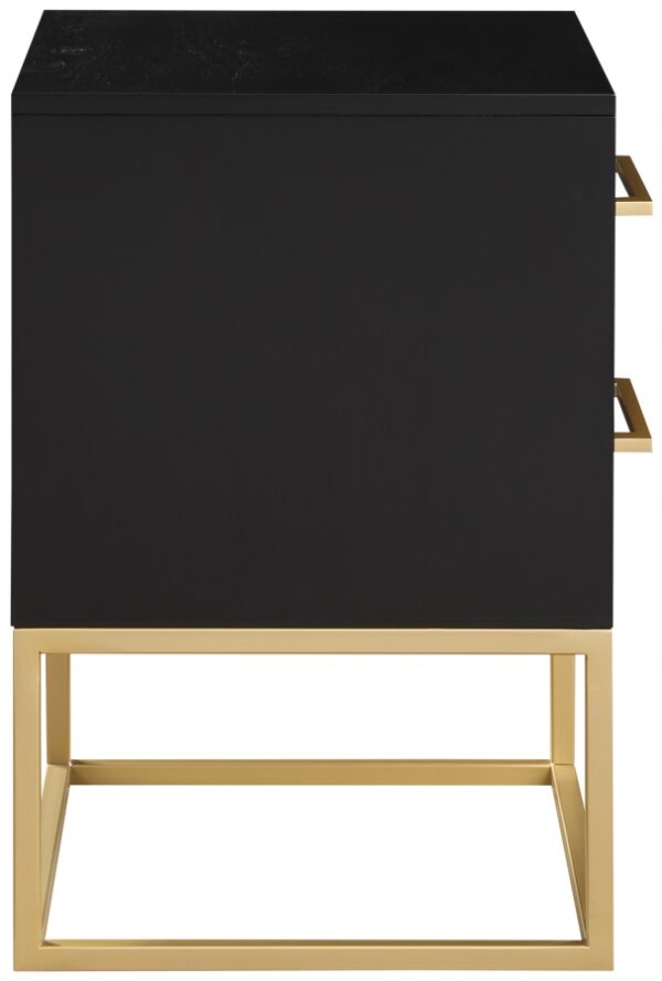 Maxine Wood Veneer And Iron Nightstand