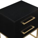 Maxine Wood Veneer And Iron Nightstand