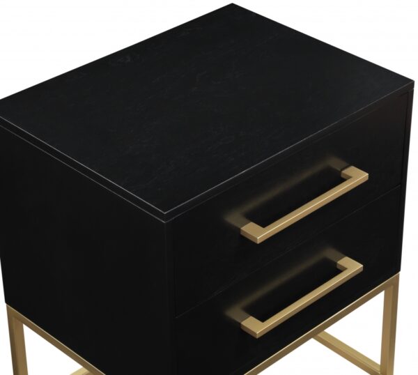 Maxine Wood Veneer And Iron Nightstand