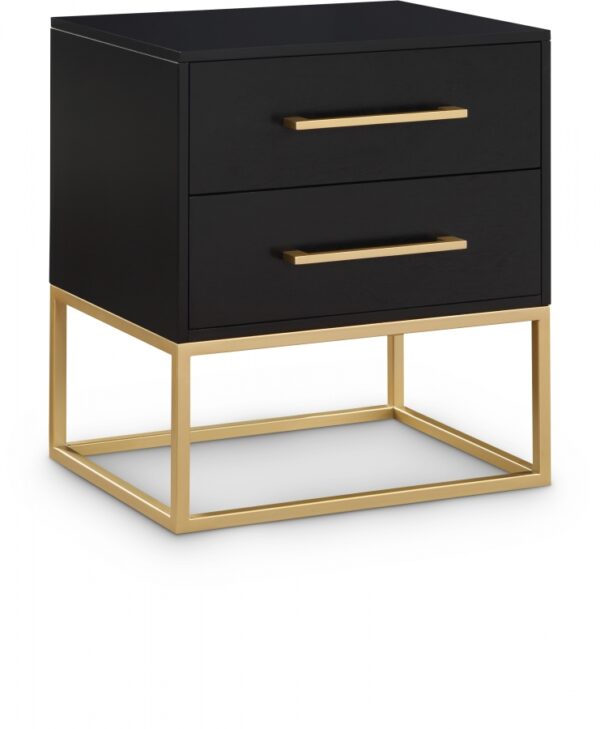 Maxine Wood Veneer And Iron Nightstand