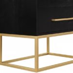 Maxine Wood Veneer And Iron Nightstand