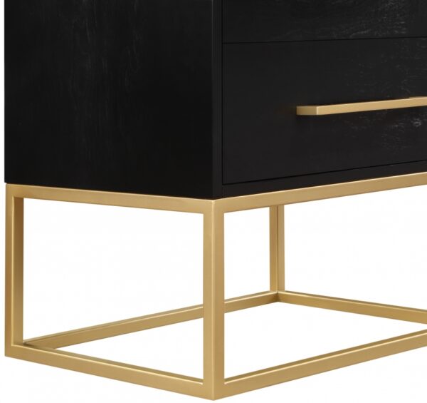 Maxine Wood Veneer And Iron Nightstand