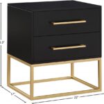 Maxine Wood Veneer And Iron Nightstand