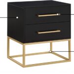 Maxine Wood Veneer And Iron Nightstand