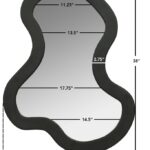 Oblique Acacia Wood Frame Mirror