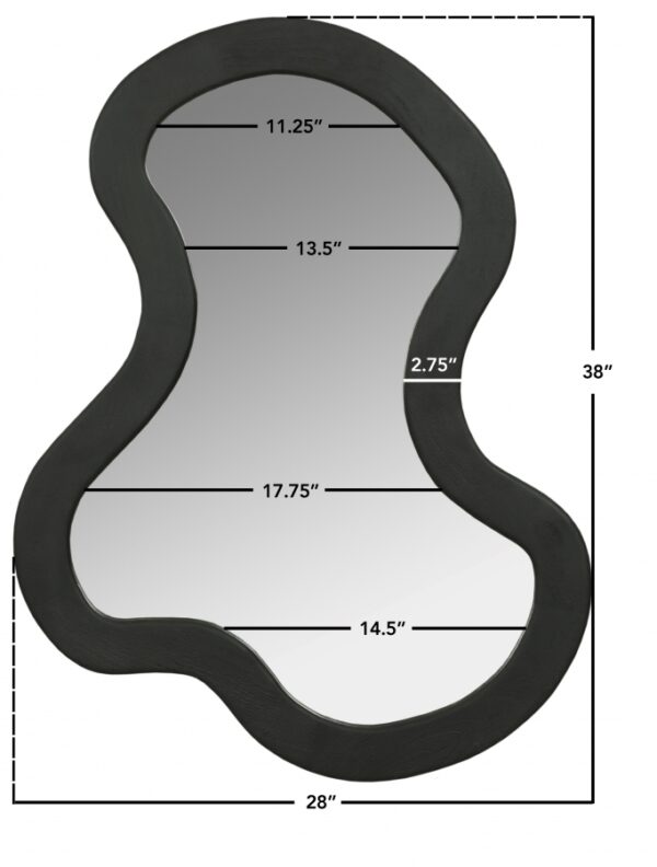 Oblique Acacia Wood Frame Mirror