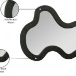 Oblique Acacia Wood Frame Mirror