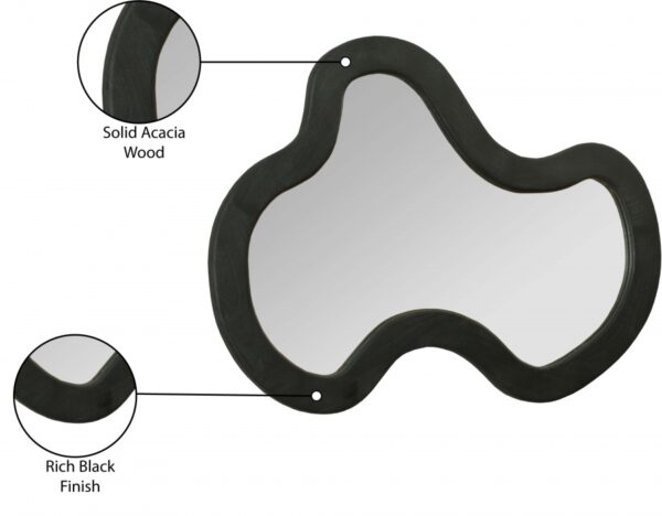 Oblique Acacia Wood Frame Mirror