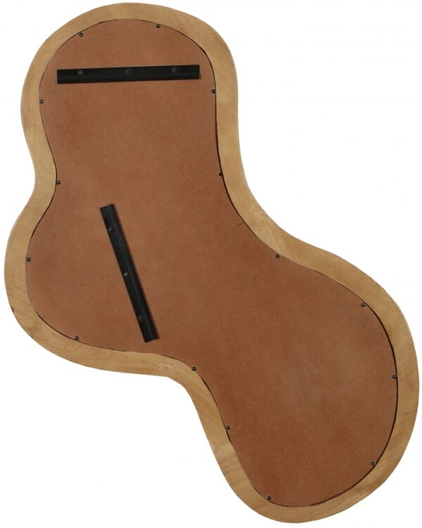Oblique Acacia Wood Frame Mirror
