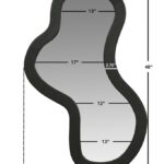 Oblique Acacia Wood Frame Mirror