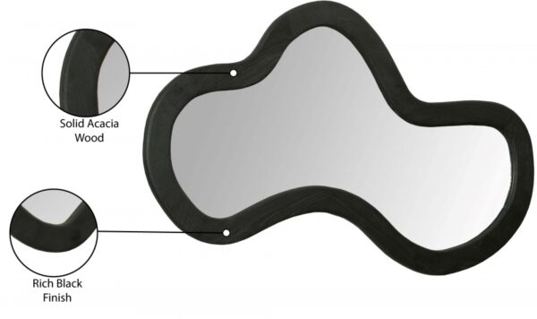 Oblique Acacia Wood Frame Mirror