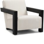 Ward Linen Textured Fabric Upholstered Accent Chair