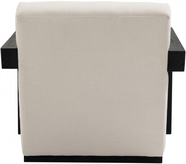 Ward Linen Textured Fabric Upholstered Accent Chair