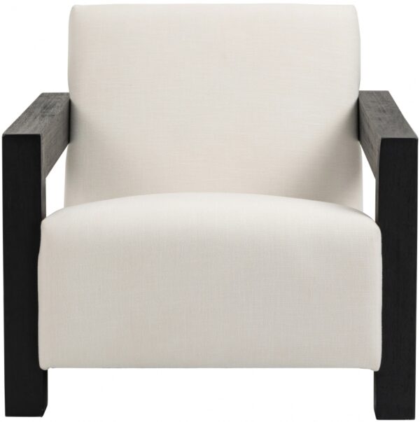 Ward Linen Textured Fabric Upholstered Accent Chair
