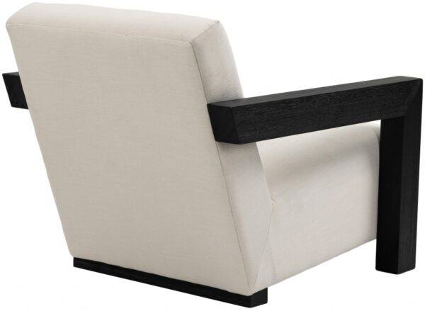 Ward Linen Textured Fabric Upholstered Accent Chair