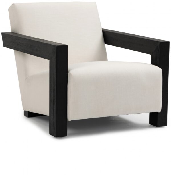 Ward Linen Textured Fabric Upholstered Accent Chair