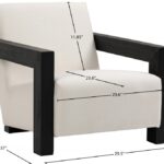 Ward Linen Textured Fabric Upholstered Accent Chair