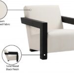 Ward Linen Textured Fabric Upholstered Accent Chair