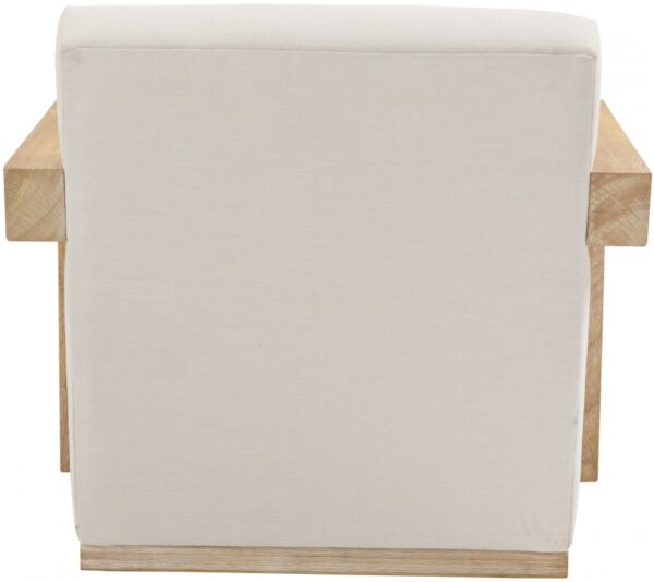 Ward Linen Textured Fabric Upholstered Accent Chair