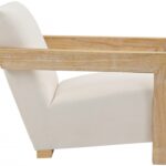 Ward Linen Textured Fabric Upholstered Accent Chair