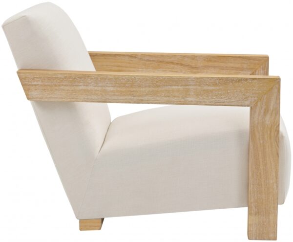 Ward Linen Textured Fabric Upholstered Accent Chair