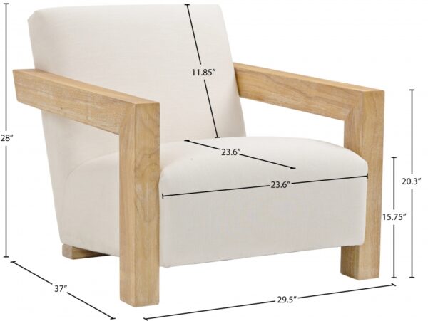 Ward Linen Textured Fabric Upholstered Accent Chair