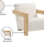 Ward Linen Textured Fabric Upholstered Accent Chair
