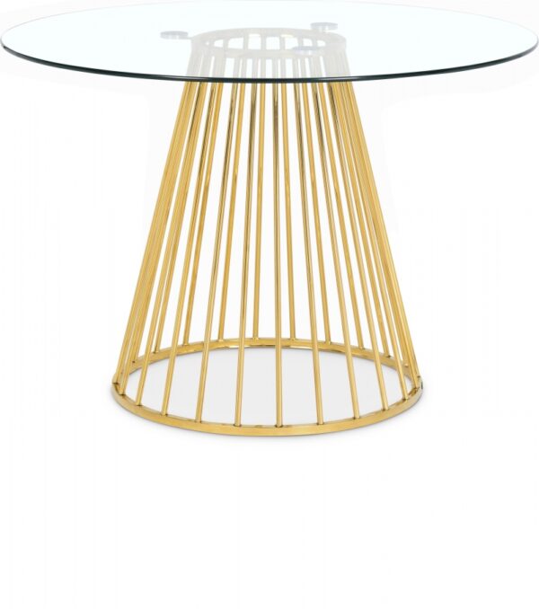 Gio 48" Glass Top And Metal Base Dining Table