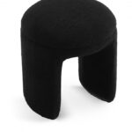 Bowen Faux Shearling Teddy Fabric Upholstered Stool