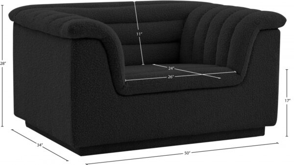 Cascade Boucle Fabric Upholstered Chair