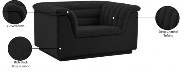 Cascade Boucle Fabric Upholstered Chair