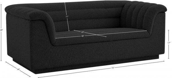 Cascade 72" Boucle Fabric Upholstered Loveseat